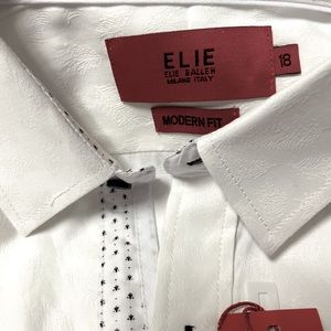 Boy’s Dressy Patterned Button Down Shirt - Elie Balleh